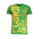 Cavalli Class Green Cotton T-Shirt -   -  Cavalli Class.